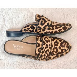 Franco Sarto Malesa Leopard Slide Mule Loafer - Size 9 - Preowned